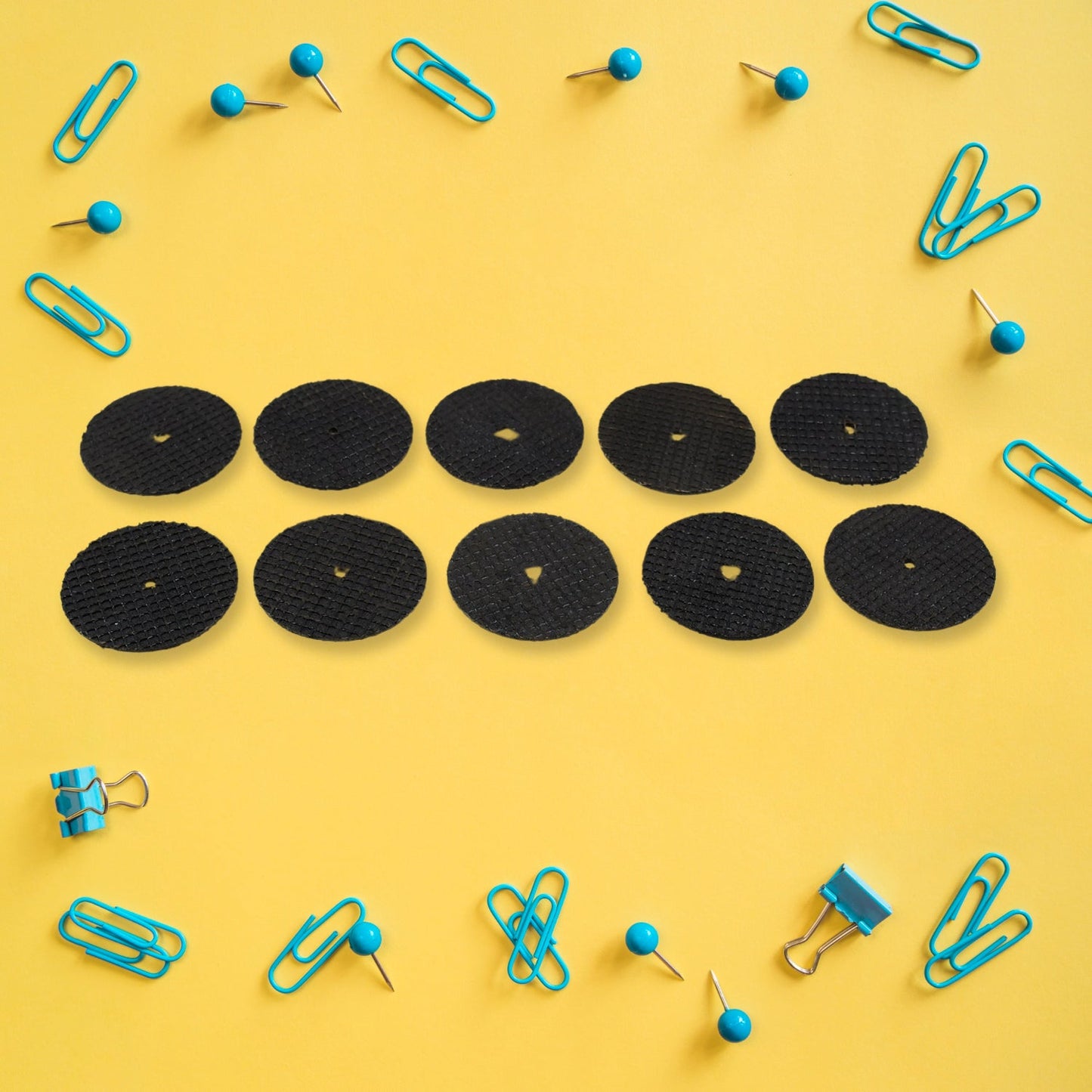 Complete 11-piece Grinder Cutting Disc Set with various sizes.