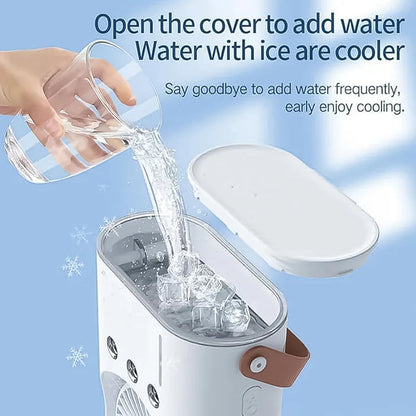 Electric Fan Desktop Double-Head Powerful Air Cooler (1 Pc / With Remote / Plug and Play)