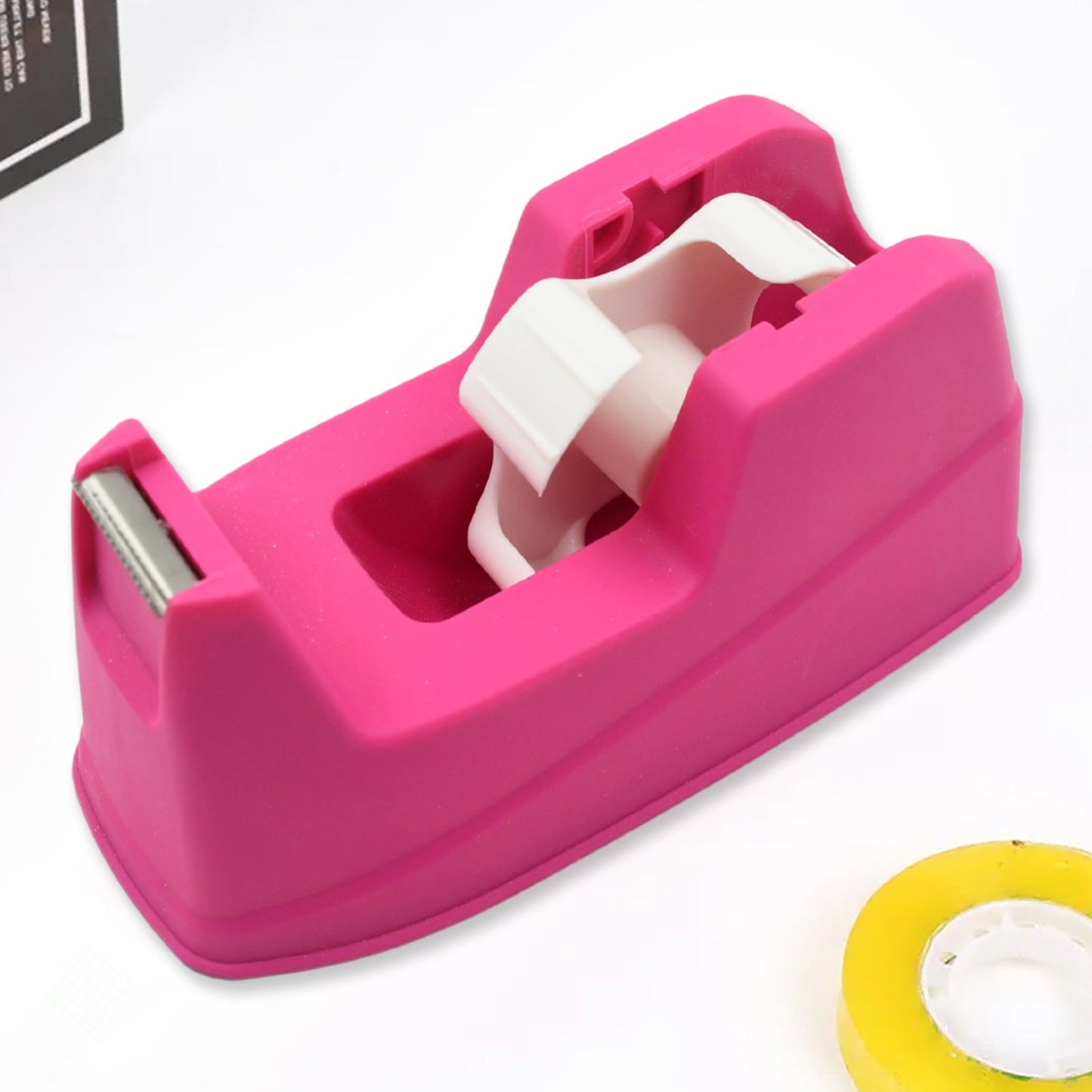 Compact and sturdy tape dispenser for efficient office and home packing.