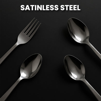 Easy access stainless steel cutlery holder set for organized storage