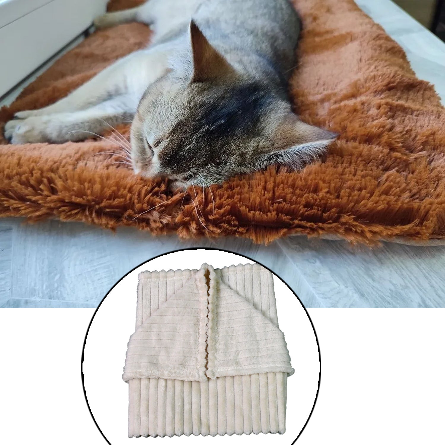 SoftTail warm pet blanket mat for comfortable pet napping