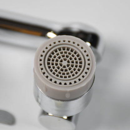 Splash Faucet Filter – 180° Rotating Sprayer, Double O-Ring, Movable Water-Saving Sink Aerator Extender (Loose)