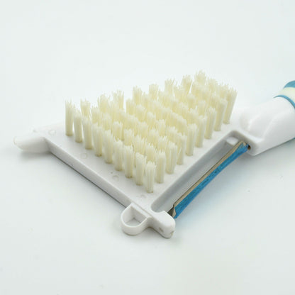 Multipurpose Peeler Brush – Stainless Steel Peeler with Cleaning Brush (1 Pc)