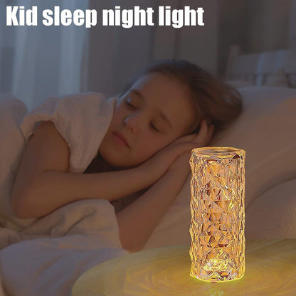 The battery operated Crystal LED Candle showcasing its intricate crystal-like design.