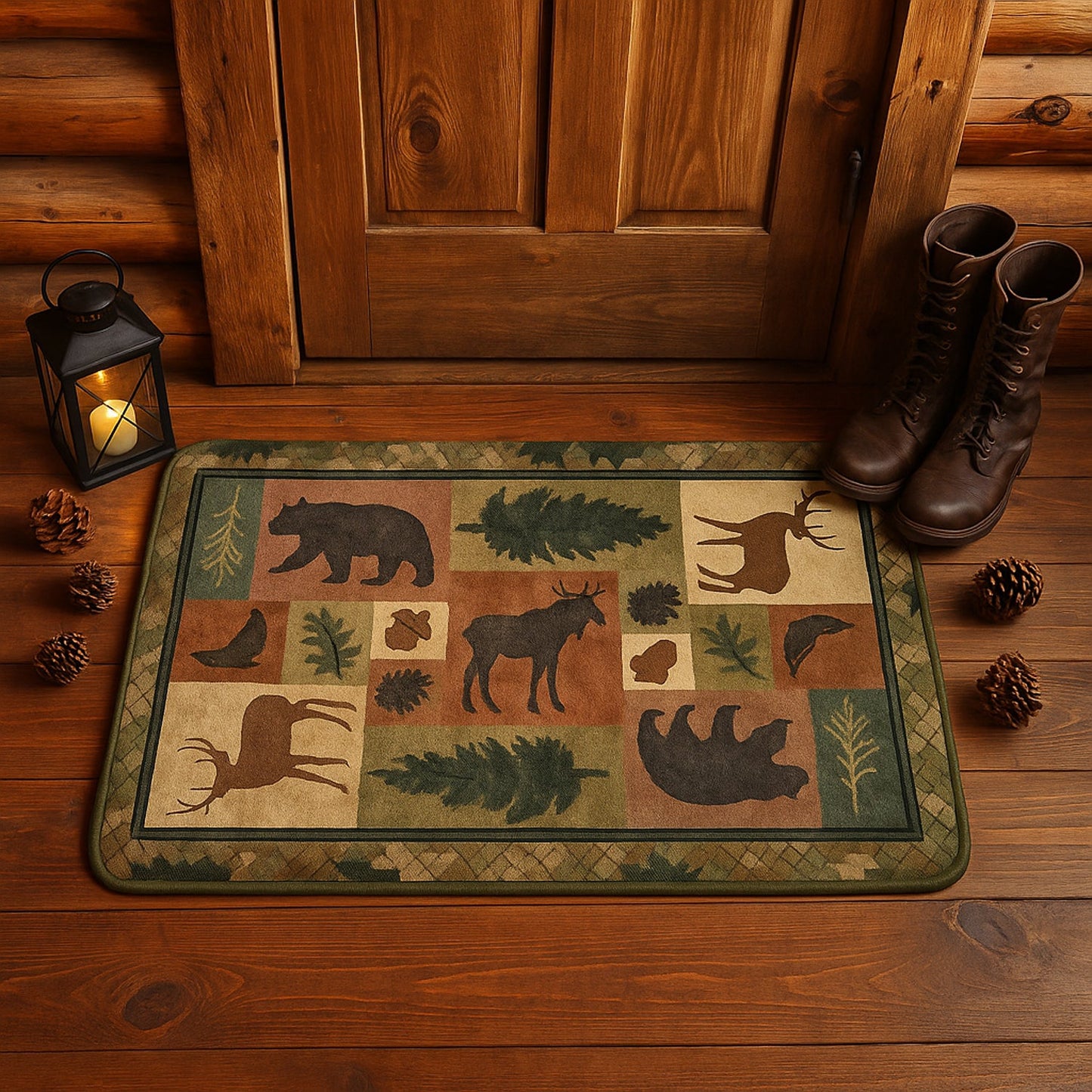 Premium Soft Anti-Slip Floor Mat - (1 Pc / 80x50 Cm / mix design / color)