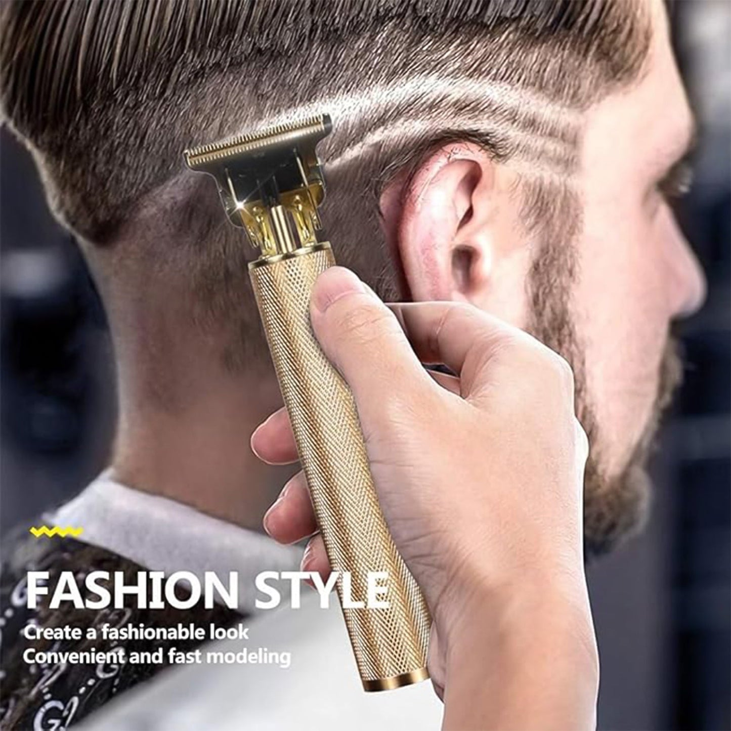 Men's Hair Trimmer & Beard Clipper with 4 Adjustable Blades & Cleaning Brush, Hair accessories