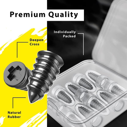 Illustrates the easy DIY tire repair process with a rubber nail.