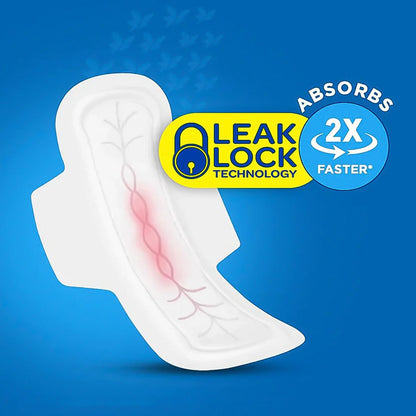 Beautiful Basics Blue Lady Extra Long Pads With Wides Wings Sanitary Pads – 330 mm, 40-Pack
