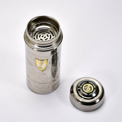 Side view of the 420ml stainless steel water bottle, showcasing its sleek design.
