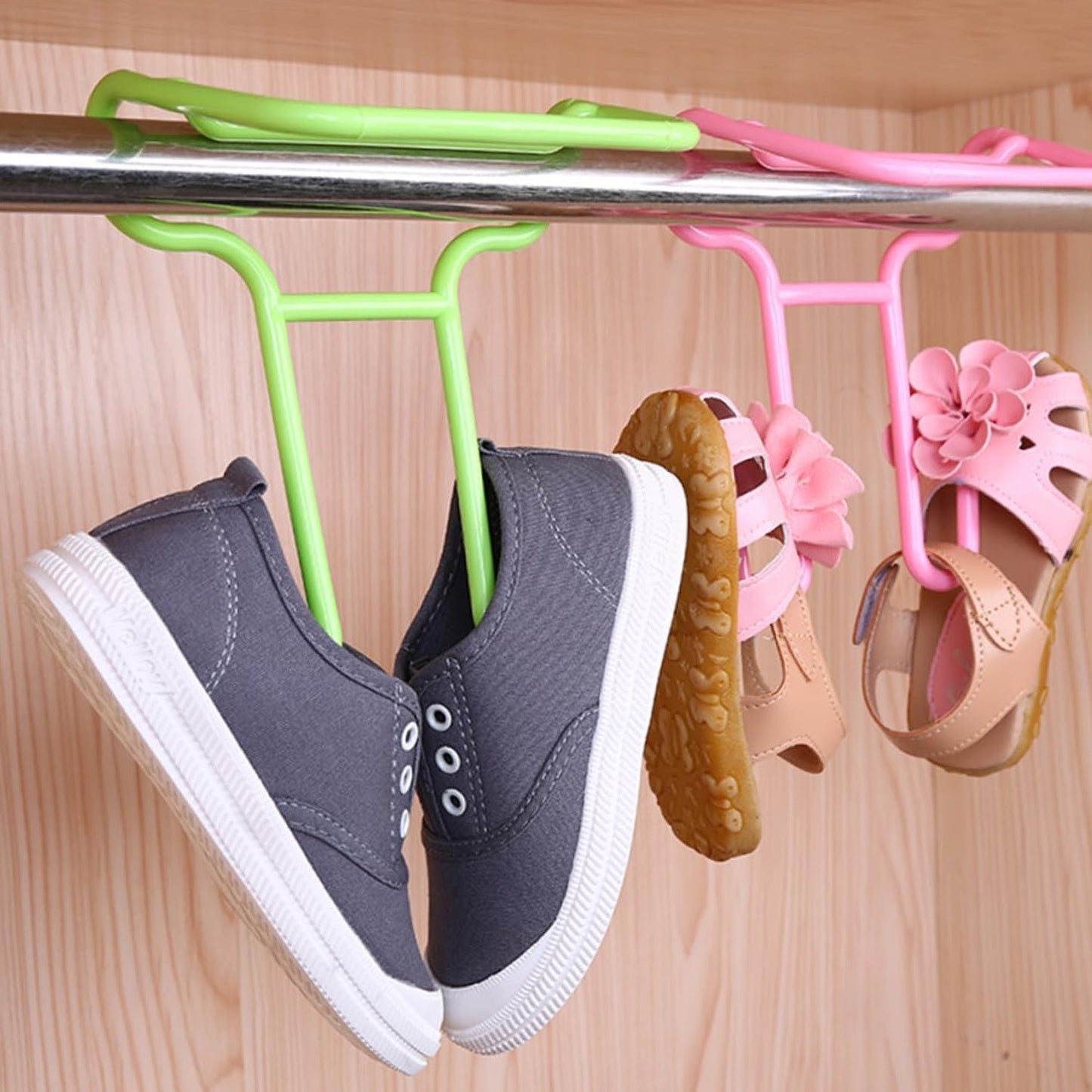 Multi-Function Drying Rack & Shoe Organizer – Hanging Storage Shelf for Wardrobe & Closet, Shoe Stand & Holder (2 Pc Set)