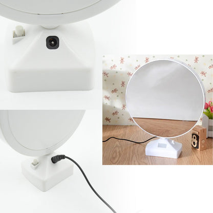 Detail of the USB power connection for the versatile LED Mirror Photo Frame.
