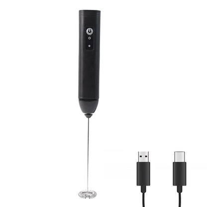 Portable electric frother with high-speed spinning whisk attachment