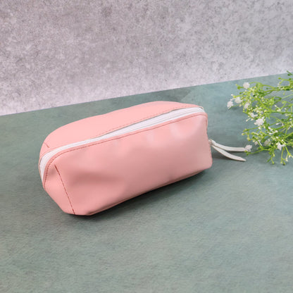 Stylish PU leather pouch in a vibrant colour, perfect for daily essentials.