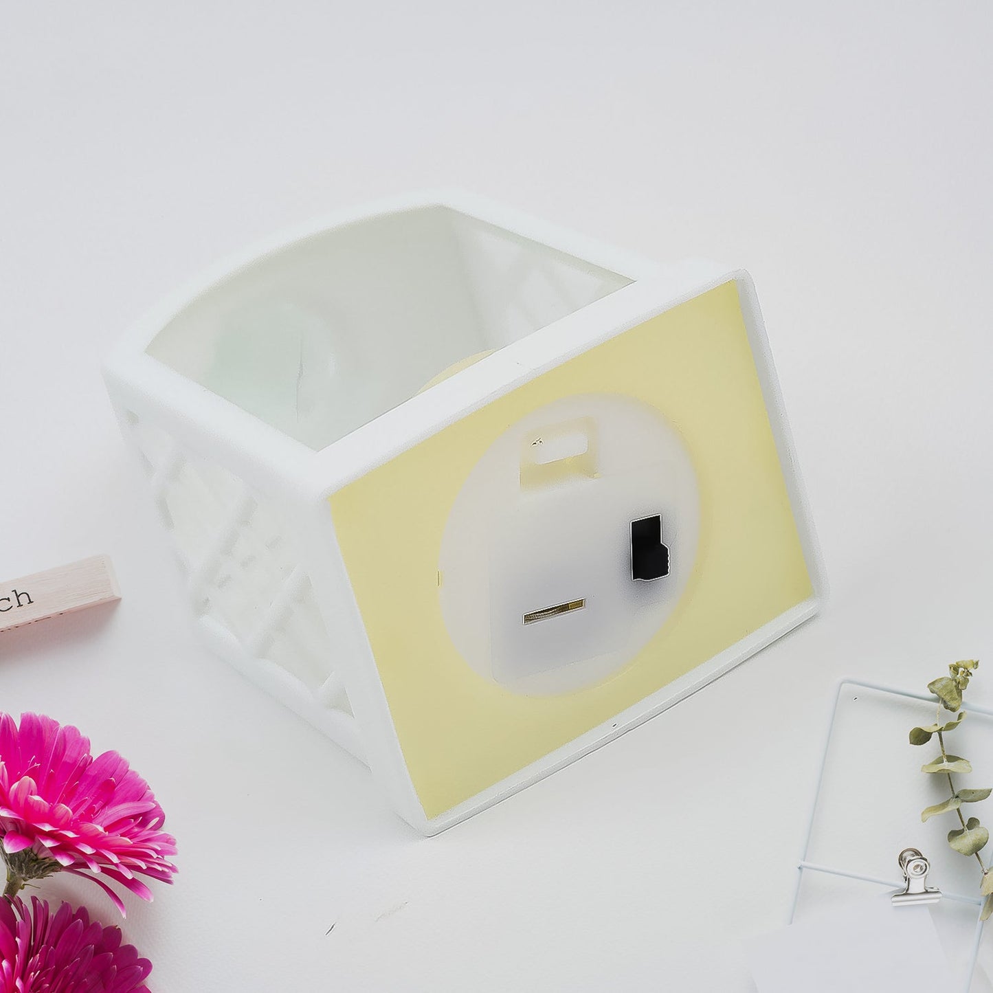 Smokeless LED Lantern illuminating a festive home decor setup.
