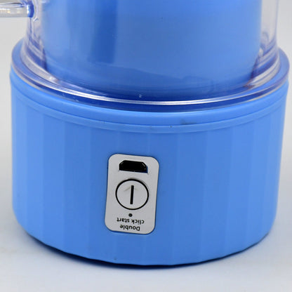 Portable smoothie maker with six stainless steel blades.