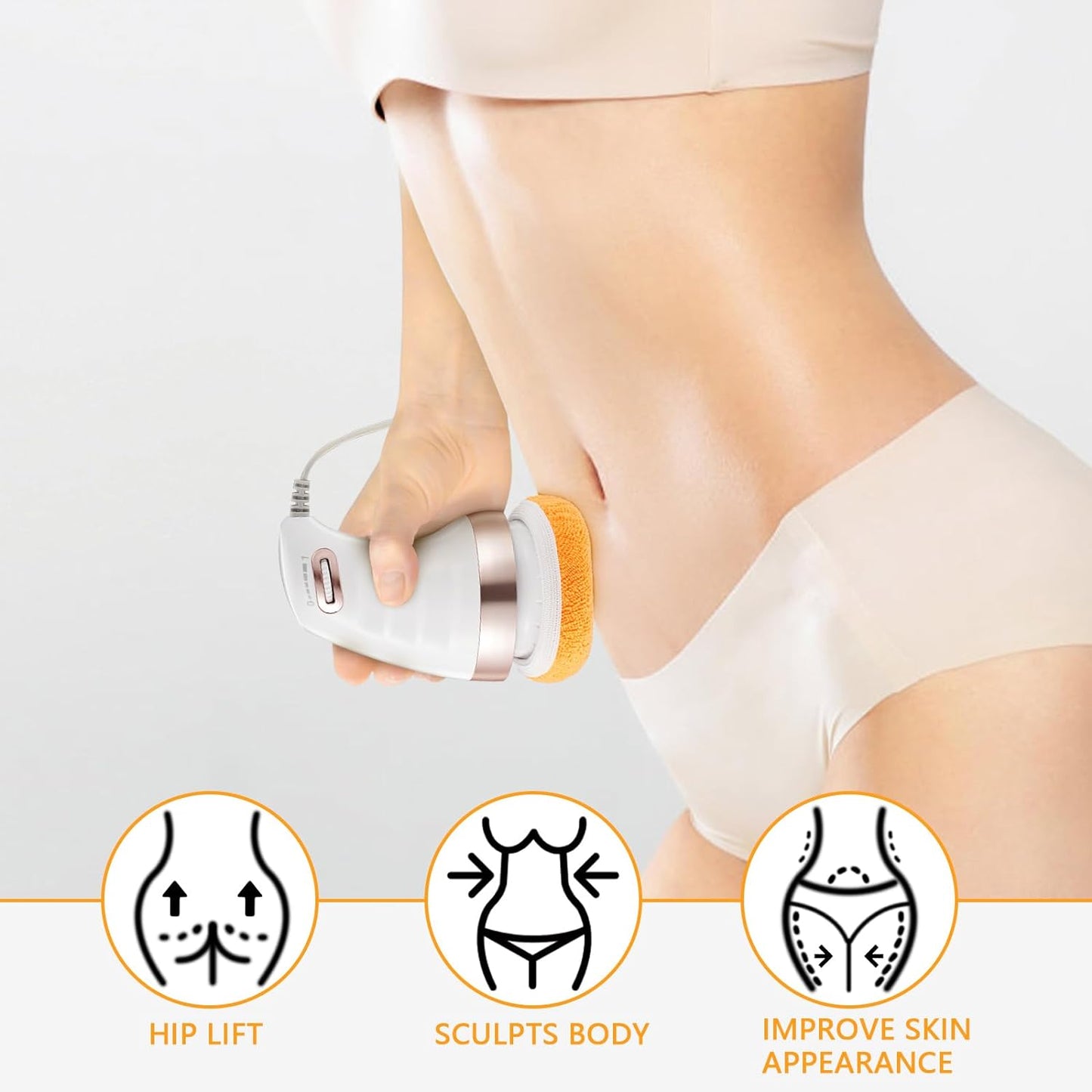 Body Sculpting Massager with 3 Pads, Adjustable Speed, Handheld Electric Massager for Full Body (1 Pc)