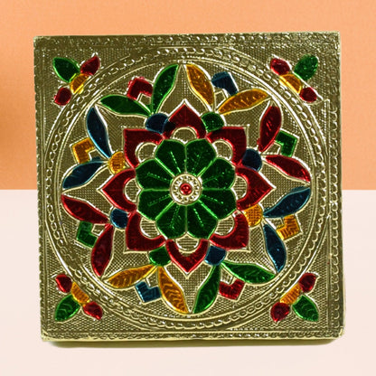 Handicraft Wood Chowki for Pooja , Wooden Bajot (1 Pc / Mix Descign & Color)