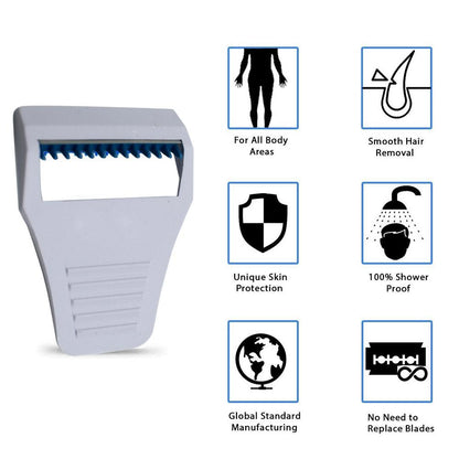 Disposable women's body razor with a flexible head for contoured, smooth skin.