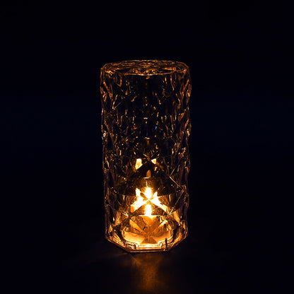 The Crystal LED Candle in a home setting, highlighting its decorative appeal.