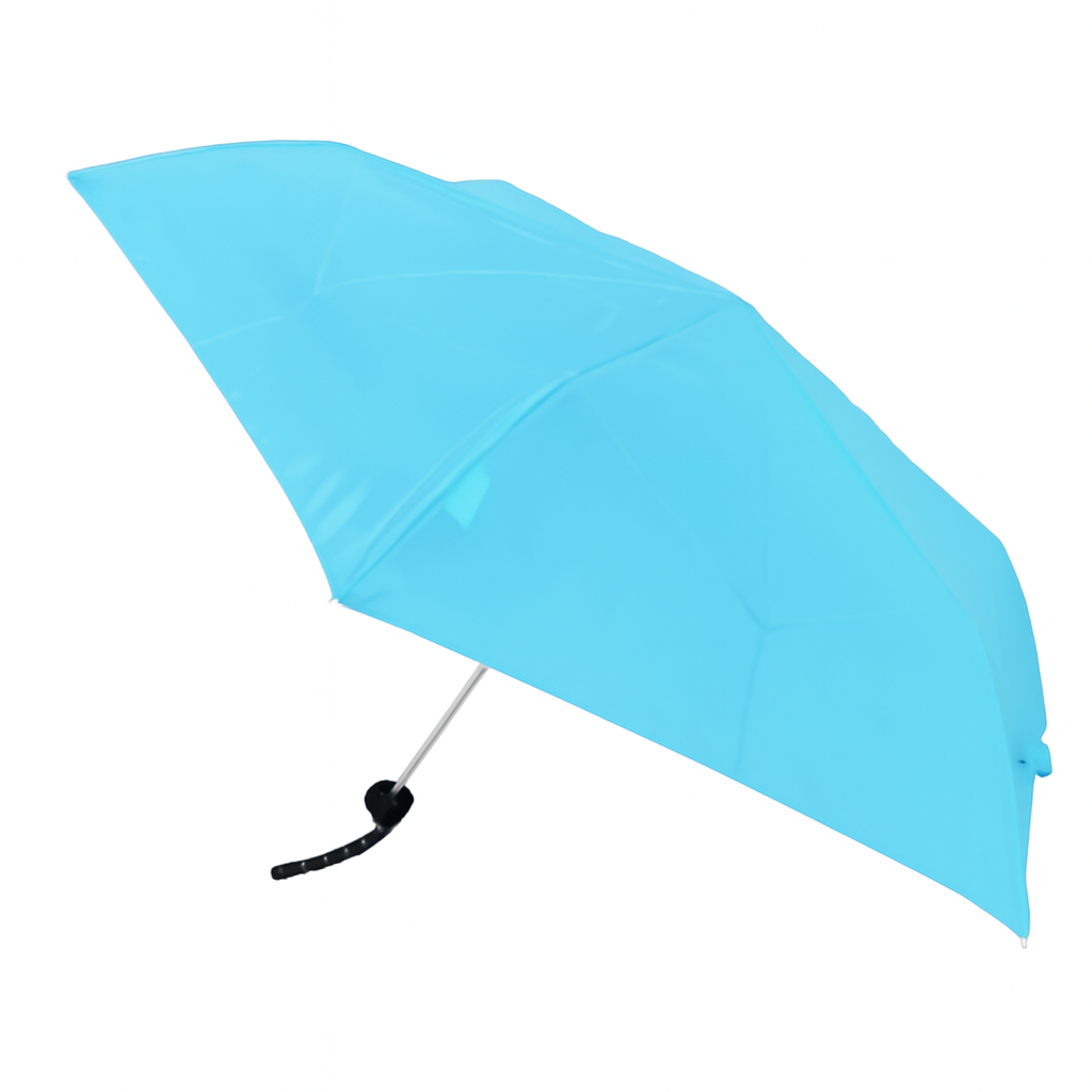 Another infographic detailing the lightweight construction and portability of the DrizzlePro 3-fold umbrella.