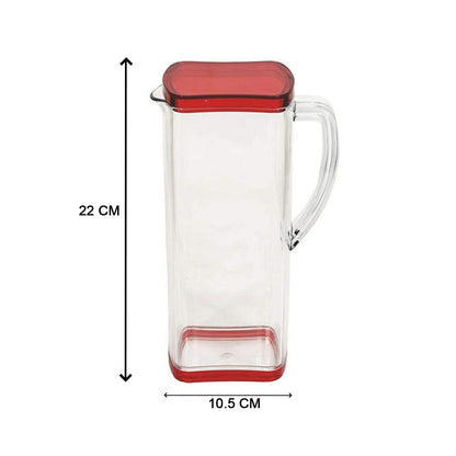 Top-down view of the fridge-safe water jug with its secure, easy-open lid.