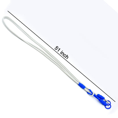 Close-up of the comfortable, skin-friendly nylon strap of the Universal Phone Lanyard in multicolor.