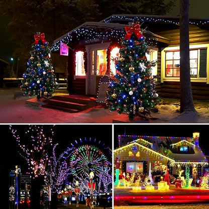 Another view of the versatile LED string lights in a decorative arrangement.
