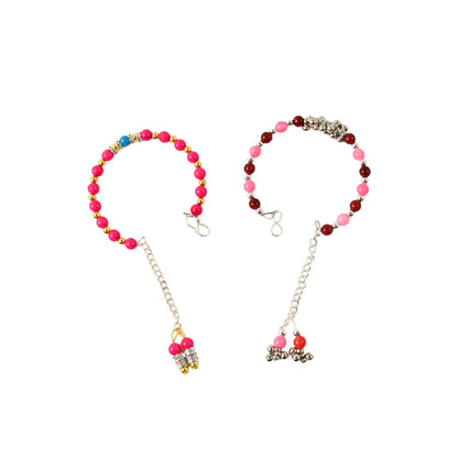 Traditional charm detail on a multicolor beaded bracelet for gifting