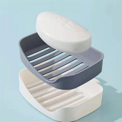 Plastic Soap Dish Holder for Bathroom Shower Wall Mounted Self Adhesive Soap Holder Saver Tray-Plastic Sponge Holder for Kitchen Storage Rack Soap Box, Bathroom ,Sabudani (1 Pc)