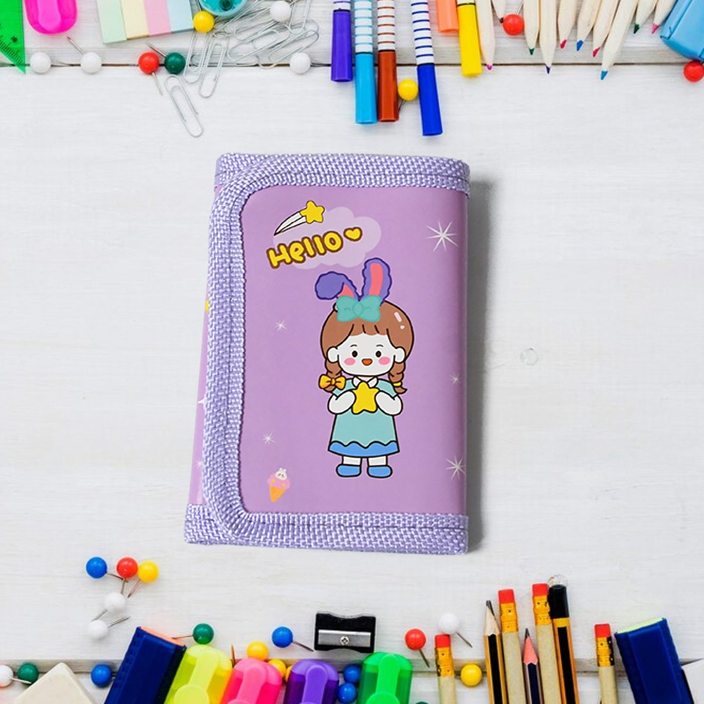 Stationery Set for Kids – 7-in-1 School Kit with Pencils, Eraser, Sharpener, Pouch & More (Pack of 7 Pcs)