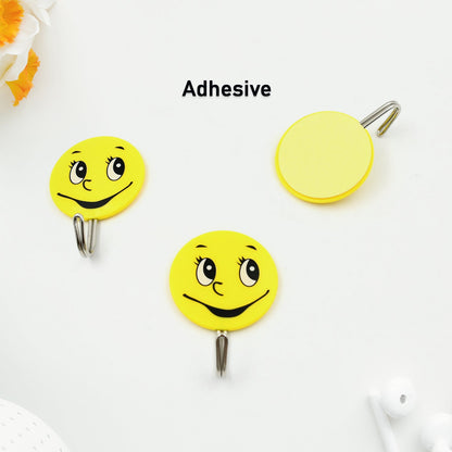 3Pcs Self Adhesive Multipurpose Smiley Hooks For home Use