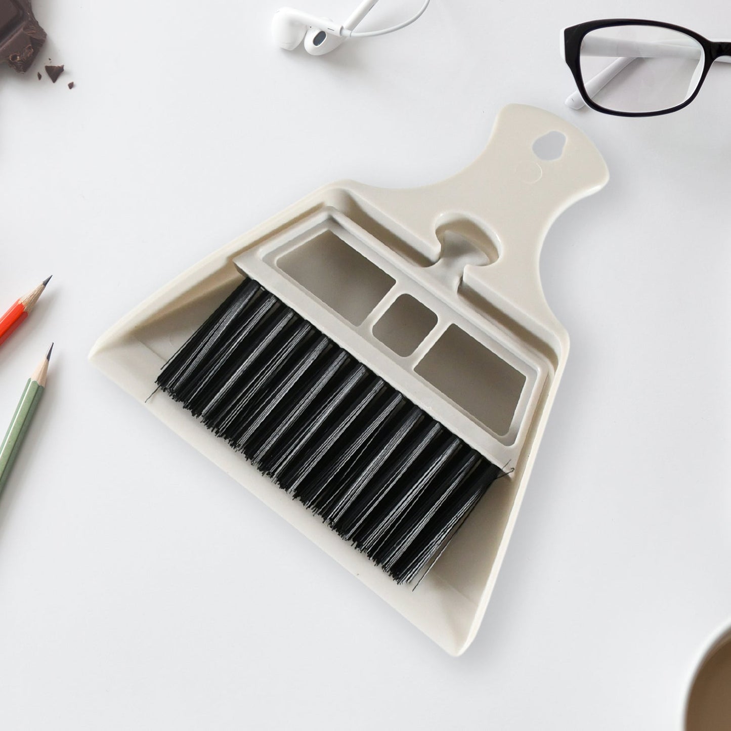 Dustpan Supdi with Brush, Dustpan For Car Office Desk, Wardrobe, Dinning Table, laptop, Keyboard Cleaning, Multipurpose Cleaning , Supdi