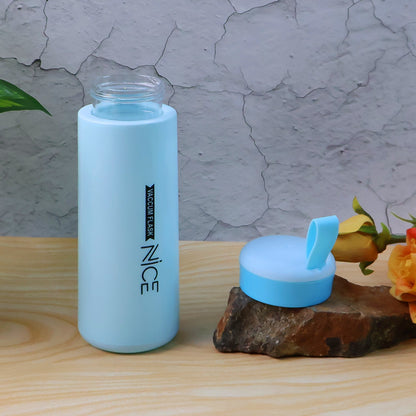 Plastic Water bottle 400ml leak proof, water bottle with daily water intake for gym and children, Nice Bottle (1 pc / Mix Color)