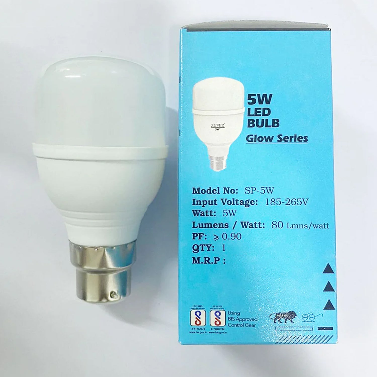 Cool white 5W LED bulb from Gambit, designed for maximum energy savings and brightness.
