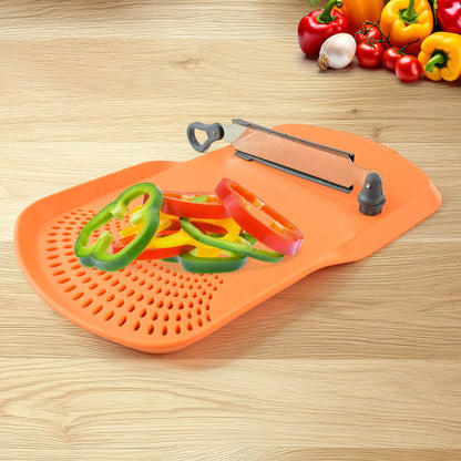 Dimensions of Apex Cut 'n' Wash cutting board showing length and width