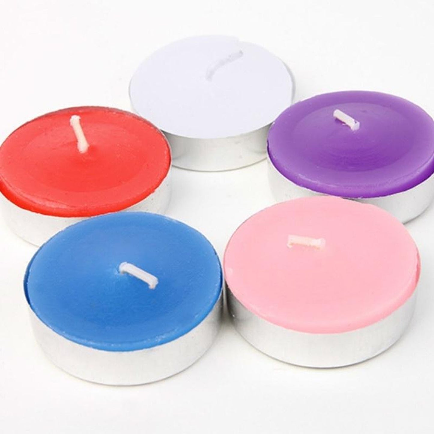 Brightly lit decorative candles creating a warm and inviting glow.