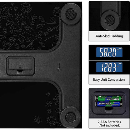 Advanced bathroom scale with user-friendly design for consistent measurements.