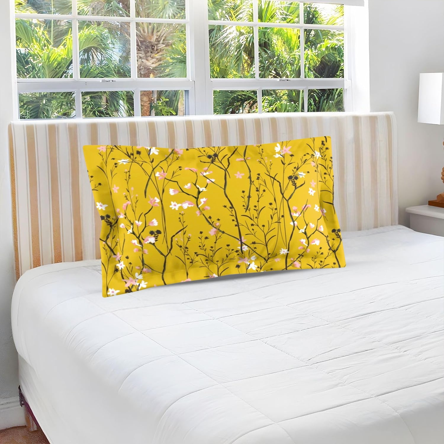 Stylish sofa pillow covers in a living room setting, adding comfort.