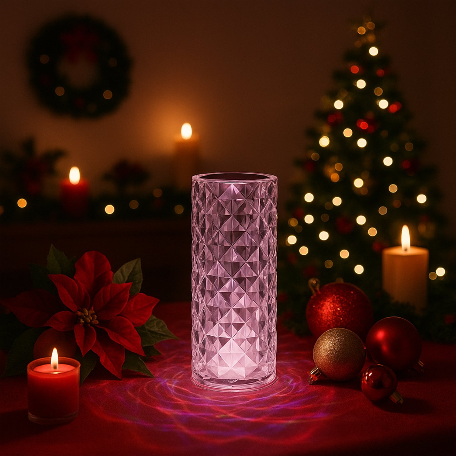 Touch-Activated LED Crystal Table