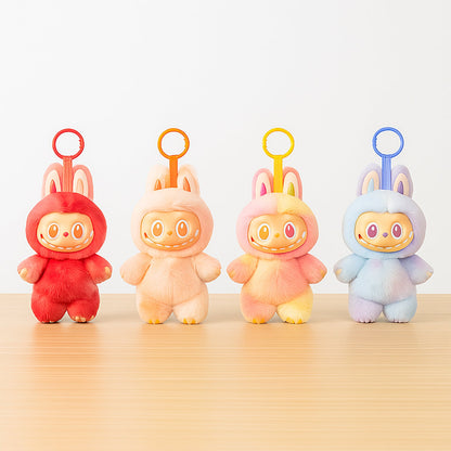 Decorative plush keychain for backpacks and keys