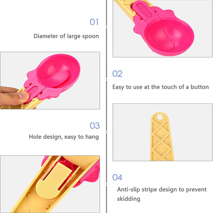 2-Piece Plastic Ice Cream & Watermelon Scooper with Trigger Dipper