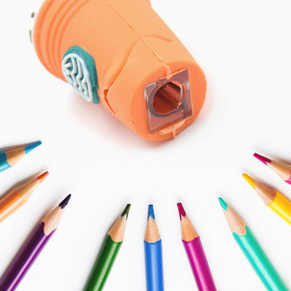 Front view of both the coffee and ice cream novelty pencil sharpeners.