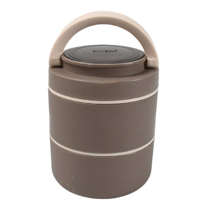 Ganesh Smart Stack 2-Layer Stainless Steel Leak-Proof Lunch Box for Office, School, Picnic
