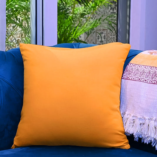 Soft decorative pillow cover in a neutral shade for a modern living room.
