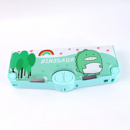 Side profile of the multifunctional magnetic pencil box for children.