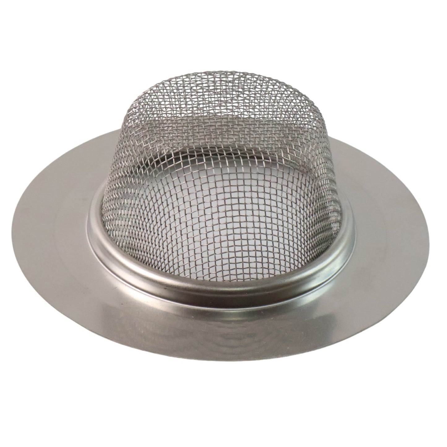 Drain guard mesh cover catching hair and food particles