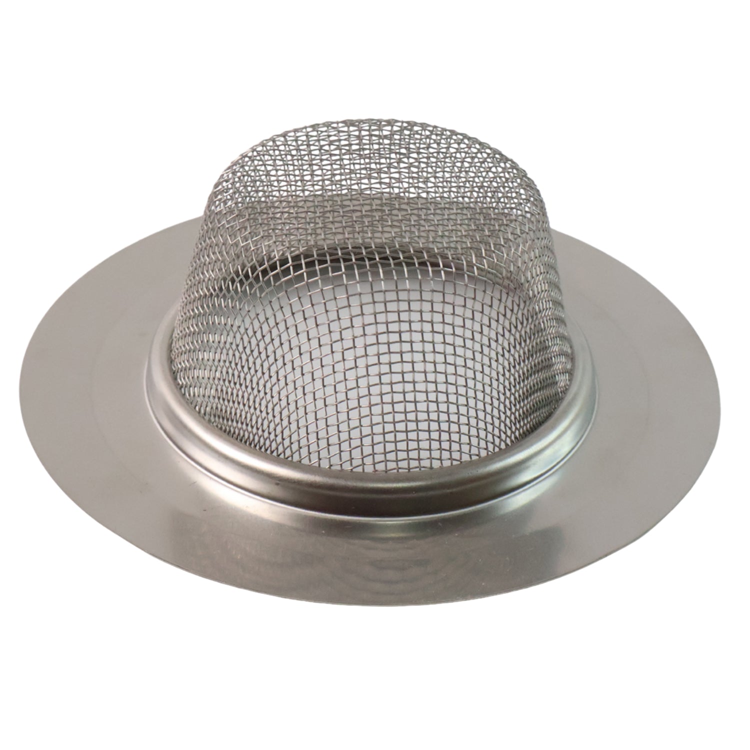 Drain guard mesh cover catching hair and food particles