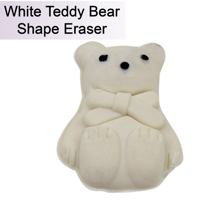 Mixed designs of cute cartoon erasers, ideal for students and art projects.