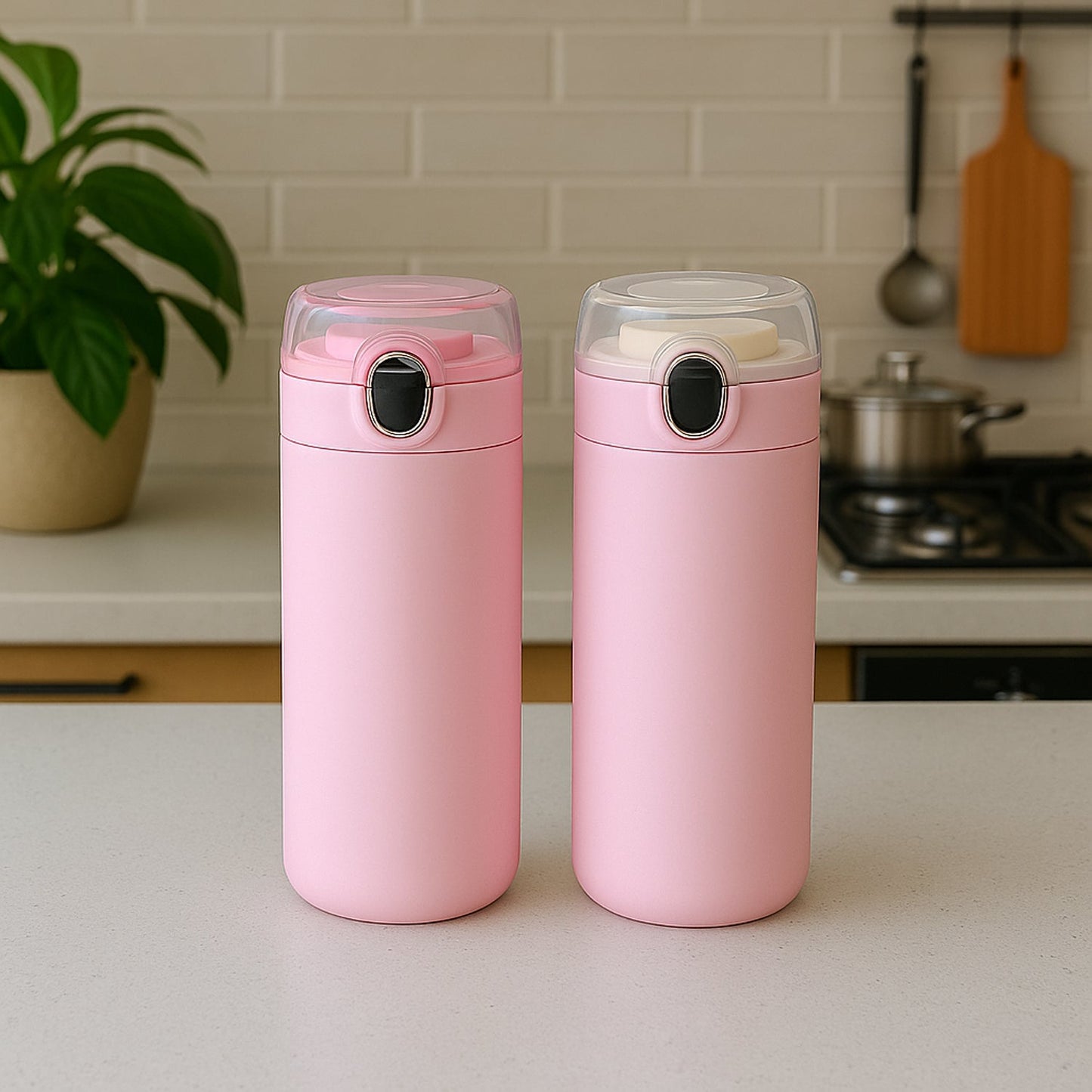 The durable and stylish stainless steel vacuum water bottle, designed for portability and daily use.