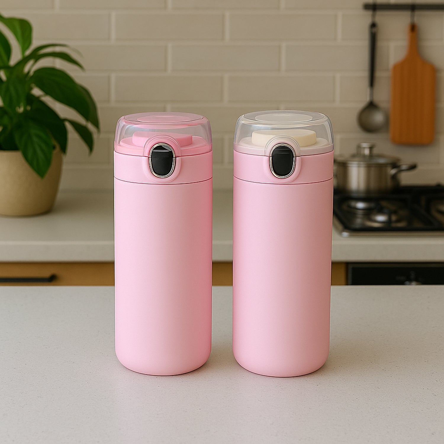 The durable and stylish stainless steel vacuum water bottle, designed for portability and daily use.